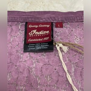 NWT Indian Motorcycle long sleeve shirt purple size L